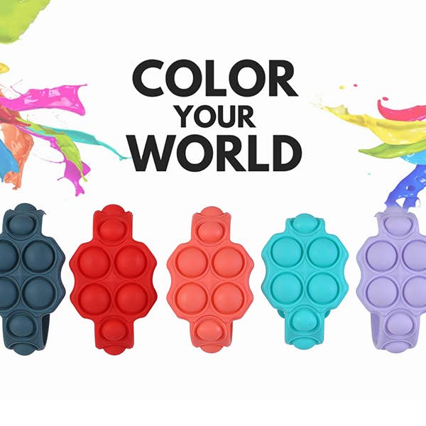 Toyventures - Wholesale Fidget Toy - Kids - Pop It Bracelet Watch Wrist band Silicone Toy Sensory Bubble1