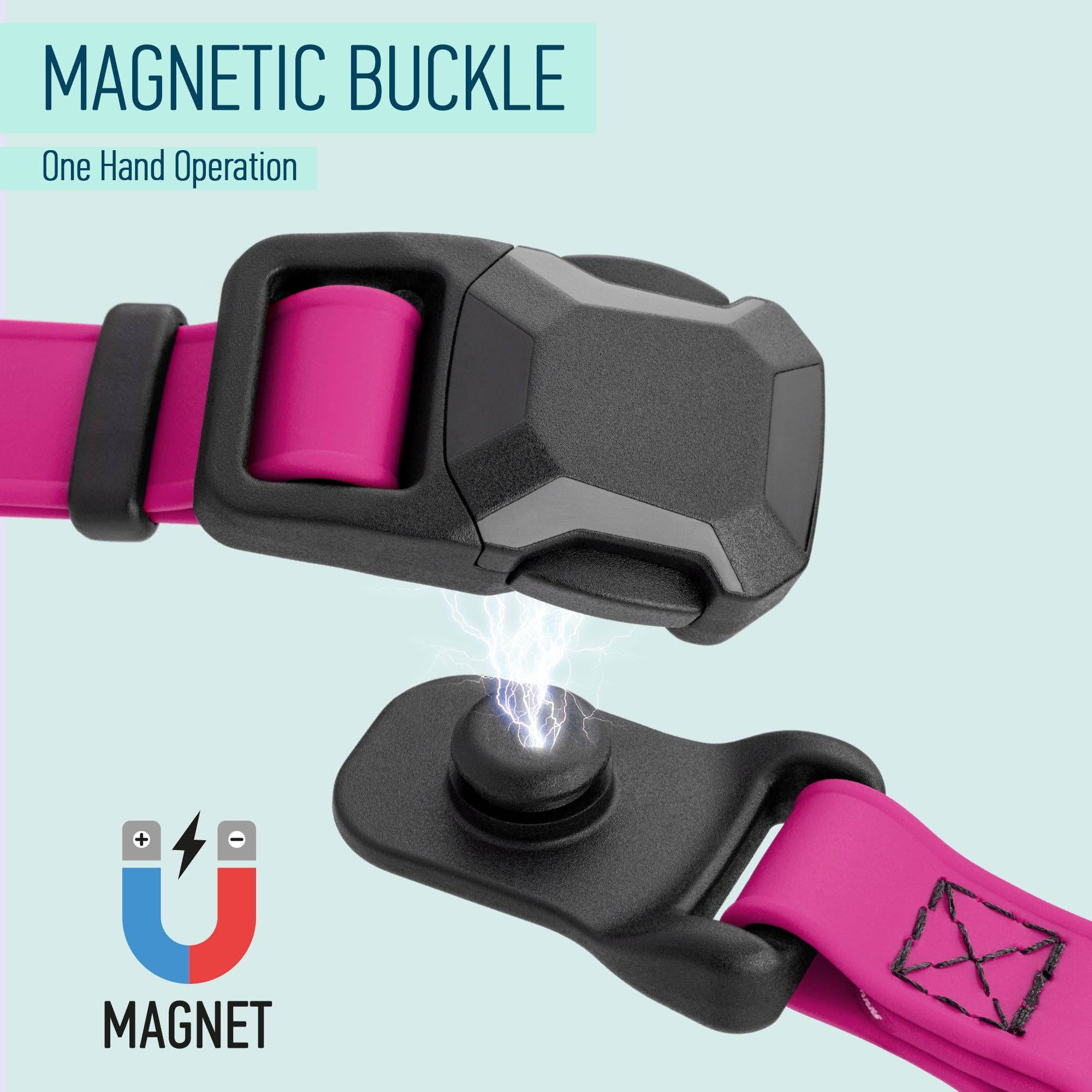 Dogline - Wholesale Pet Collar - Dog - Biothane Waterproof Dog Collar with Magnetic Quick Release Buckle38