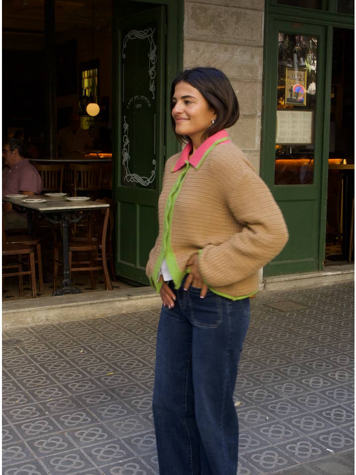 MindTraveler - Vente Cardigan – femme - Cardigan Tina Beige Coton4