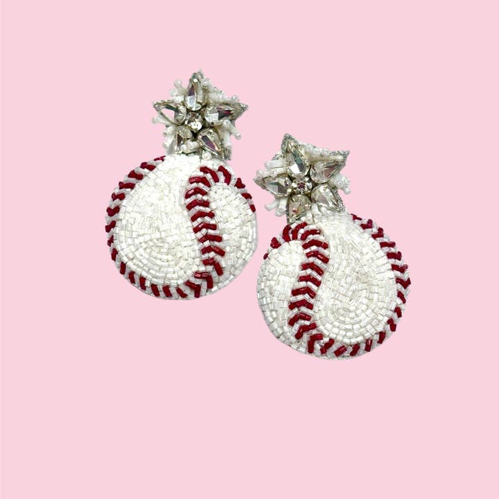 Glitzy Baseball (Mix & Match Any 10 or More Pair) for wholesale by Camel Threads