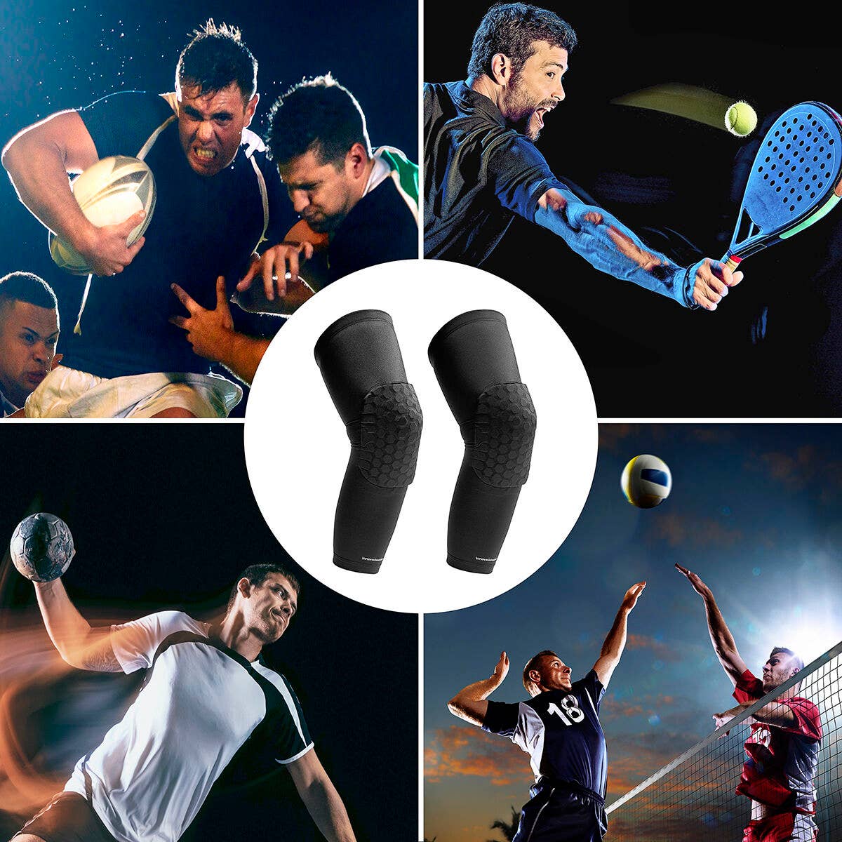 InnovaGoods - Wholesale Sporting Accessories - InnovaGoods Hokkop Honeycomb Anti-Collision Knee Pads 2 Units6