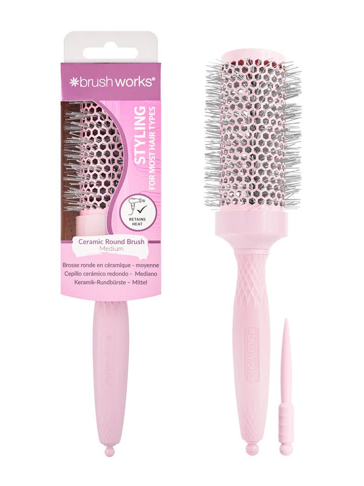Brosse ronde en céramique Brushworks - Taille moyenne pour la vente par Soinvogue