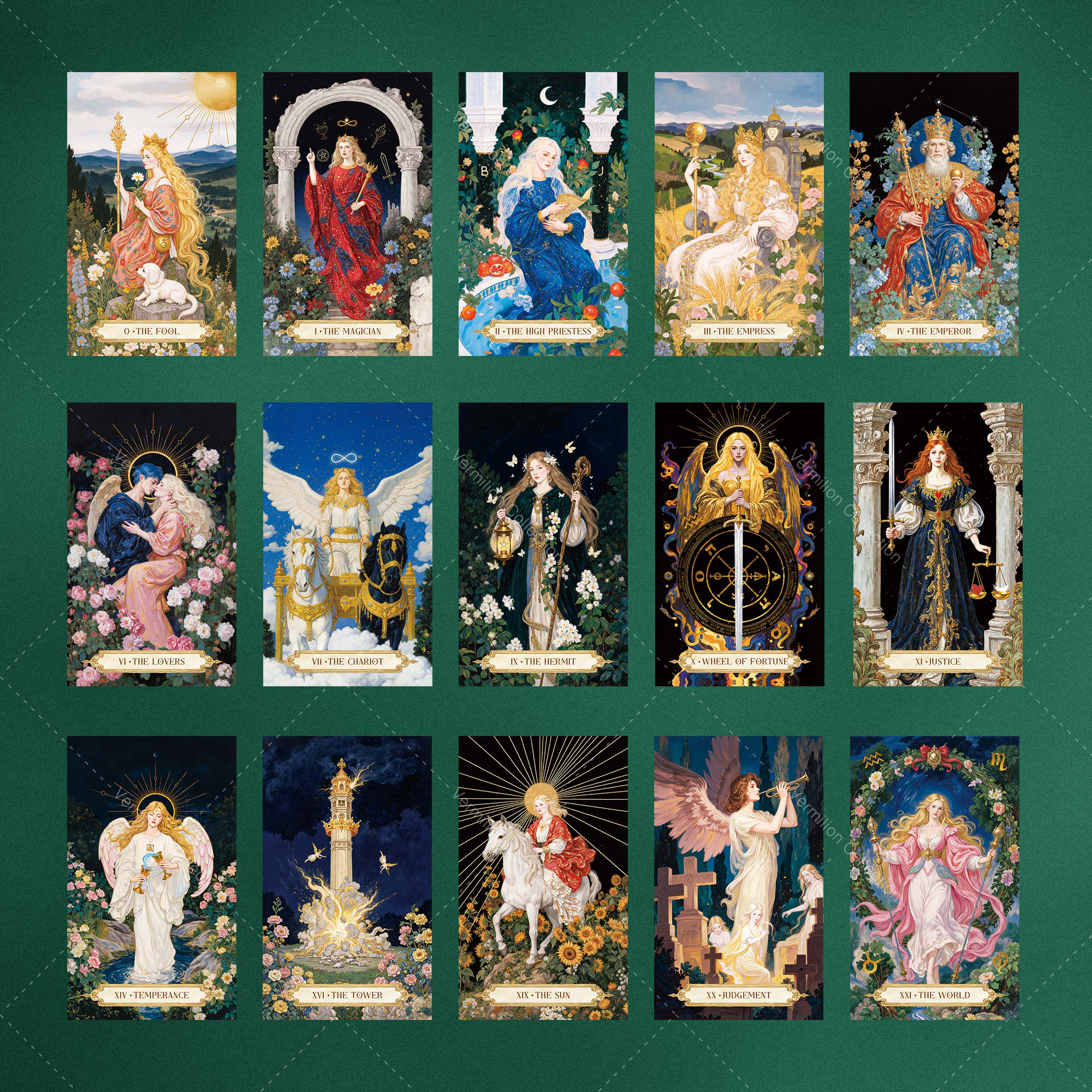 Vermilion Collection – wholesale Tarot-kort – Månskugga Blomsterlöfte Tarot5