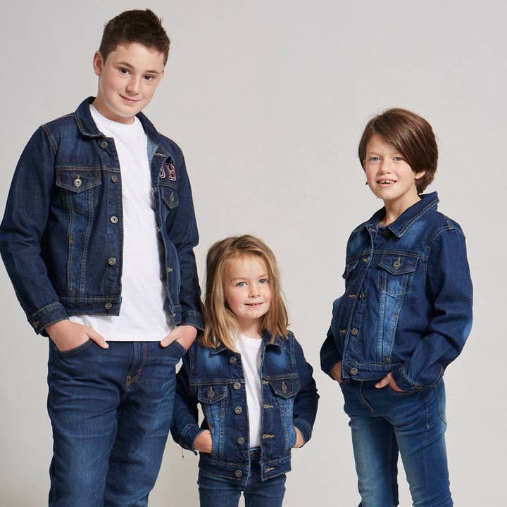 Cat in the Hood – Engroshandel Denimjakke – til børn – Guld Sequin Star Denim Jacket6