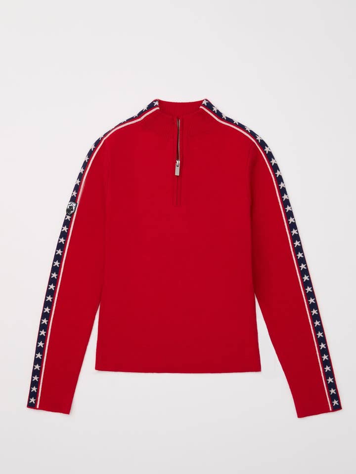 Palisades Quarter-Zip Merino Ski Sweater for wholesale by Club Off Piste