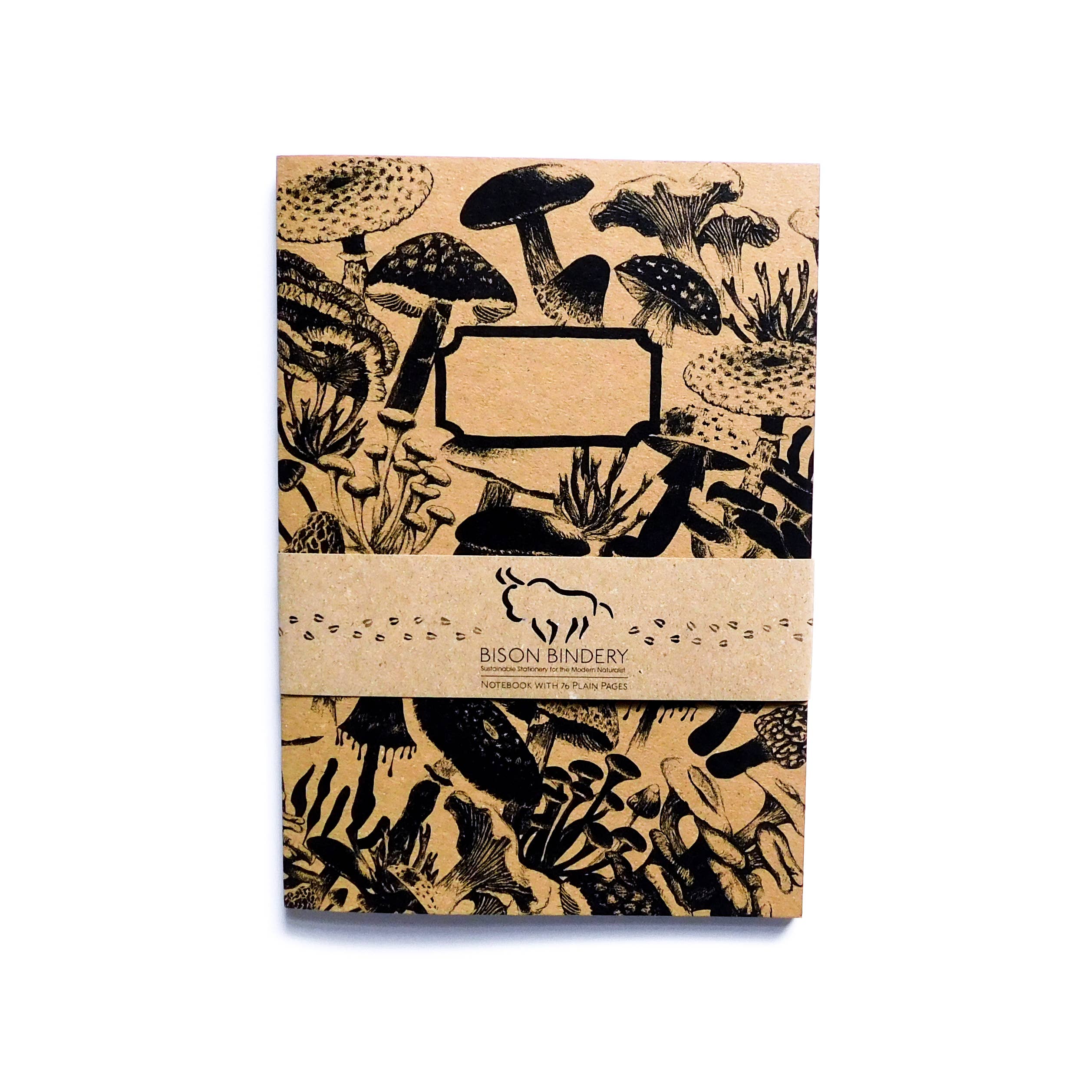 Bison Bindery - Wholesale Journal/Diary - Mushroom A5 Recycled Sketchbook - 76 Plain Pages3