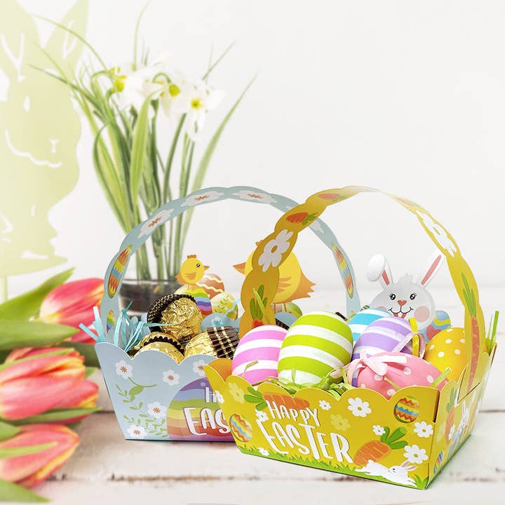 Wrapables.com - Wholesale Party Favor Bag/Box - Wrapables Easter Gift Baskets with Handle, Treat Boxes4