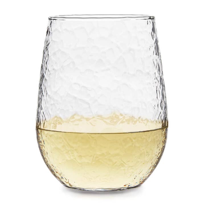 Libbey Hammered Stemless Wine Glasses, 17oz, Set of 8 for wholesale by Libbey