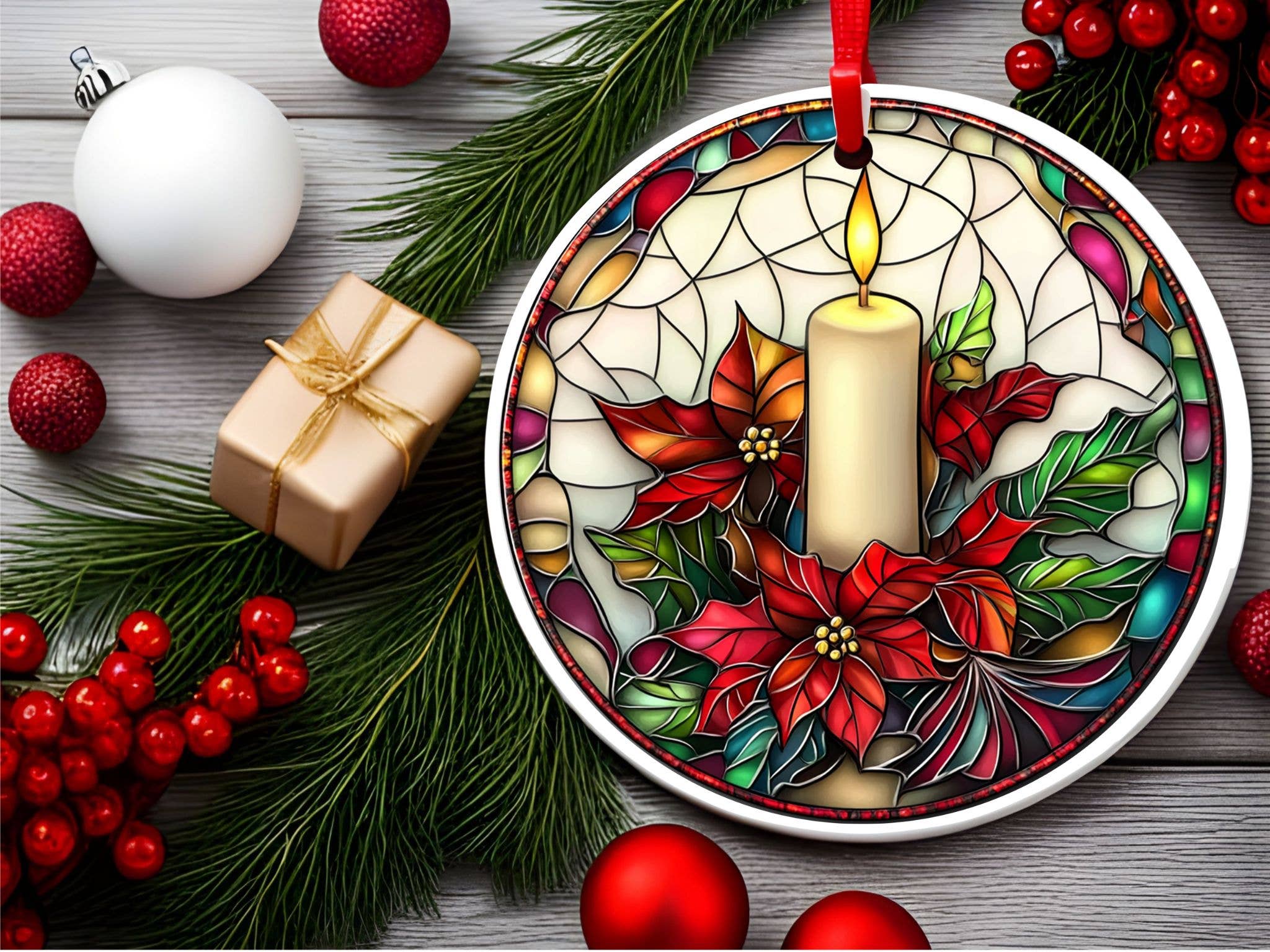 Stencil Art Canada - Wholesale Ornament - Ceramic Christmas Tree Ornament   0