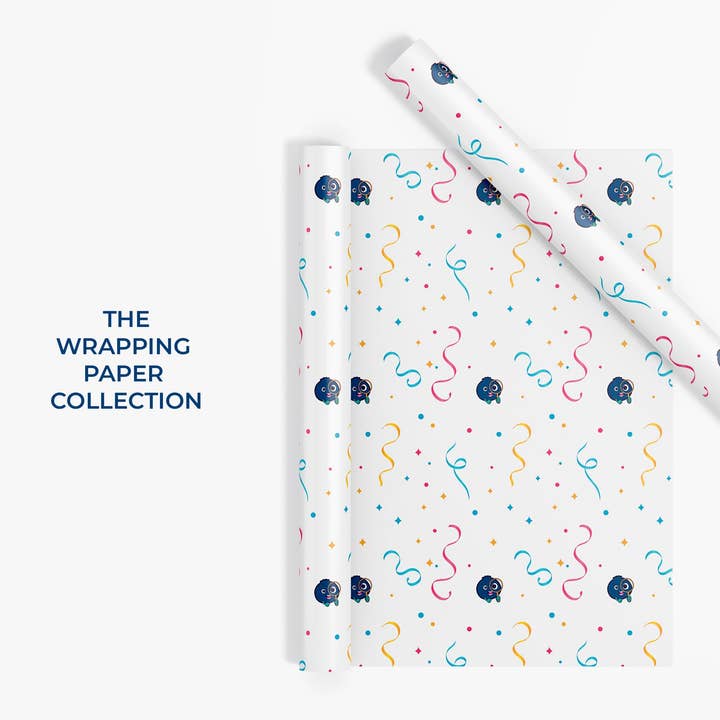 The Curious Berries Signature Wrapping Paper (White) for wholesale by Curious Berries Ltd