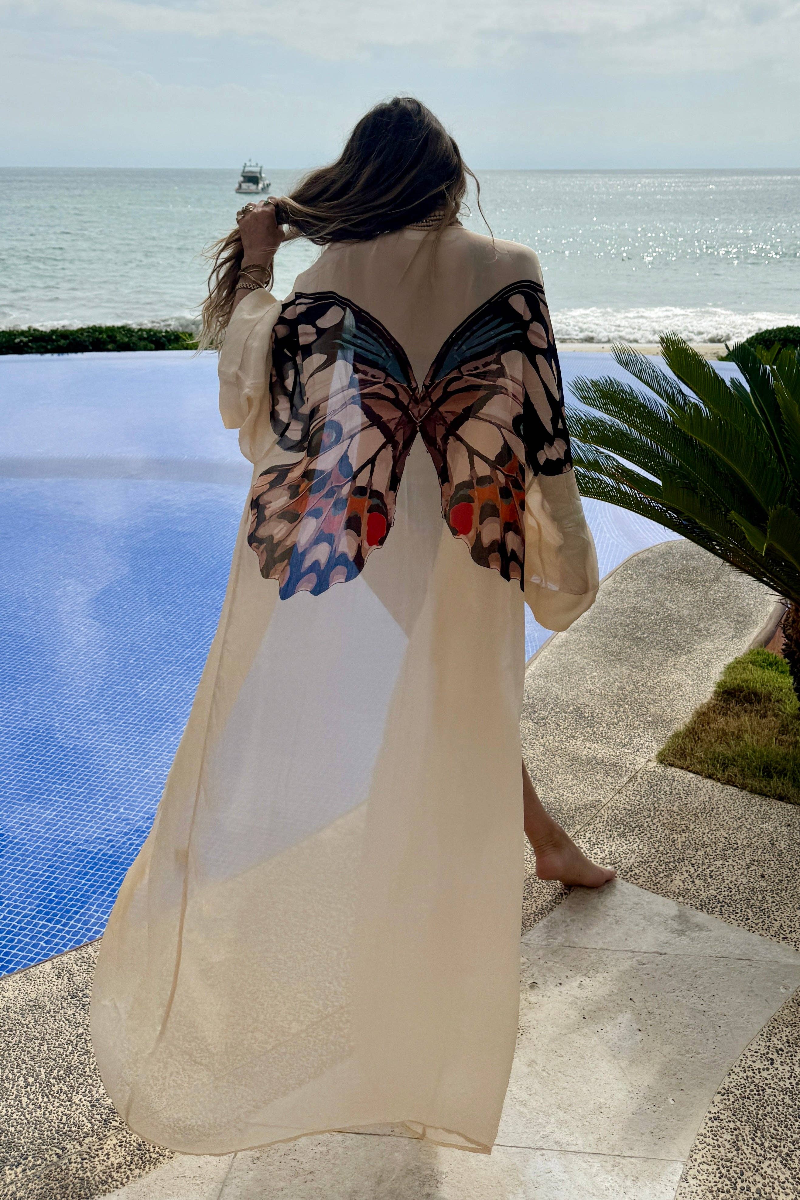 Metamorphosis Vanilla Silk Road Kimono for wholesale on Faire0