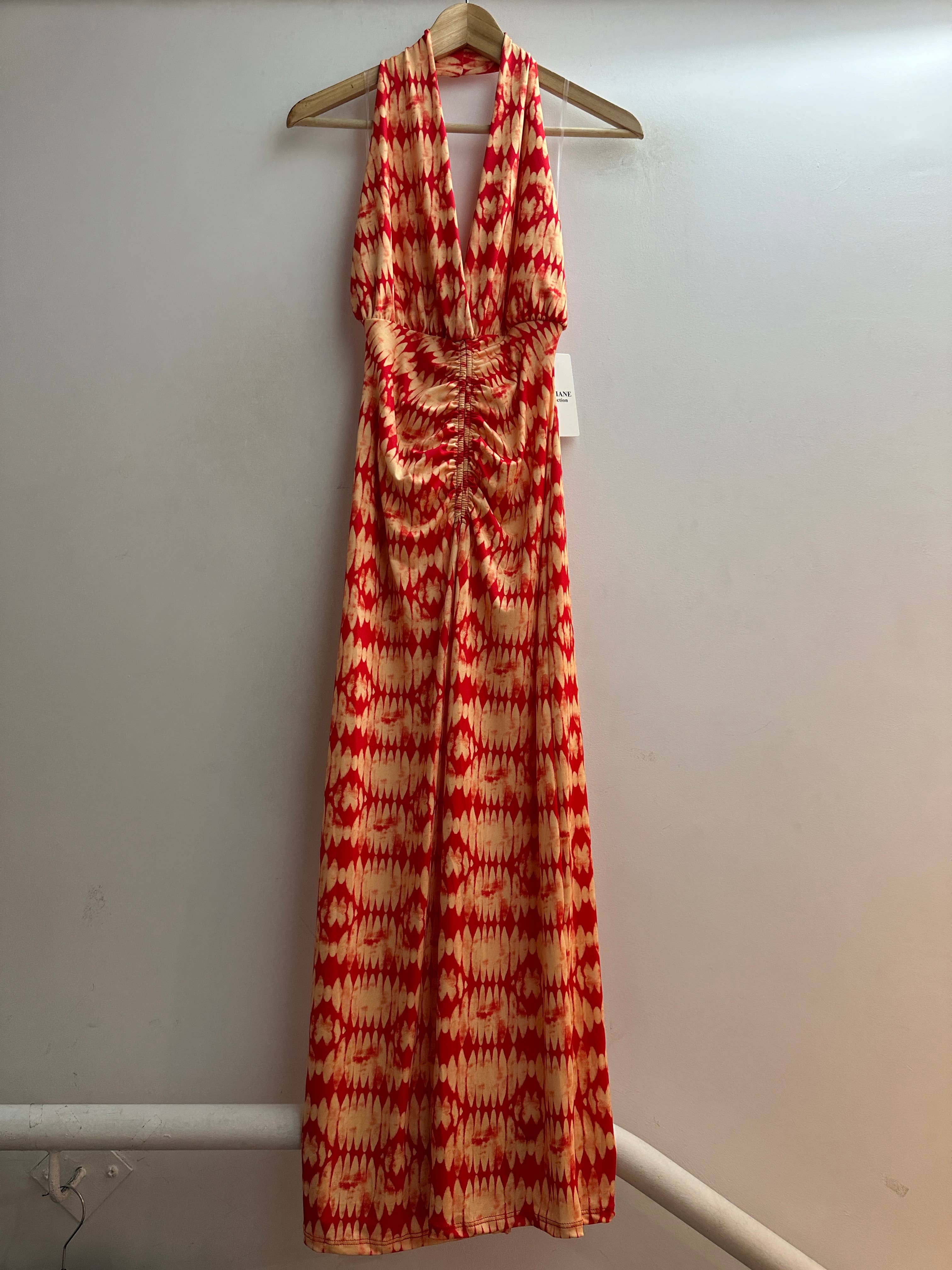 LORIANE - Wholesale Dress - Women's - 6194A Off-the-shoulder printed long dress one size 1