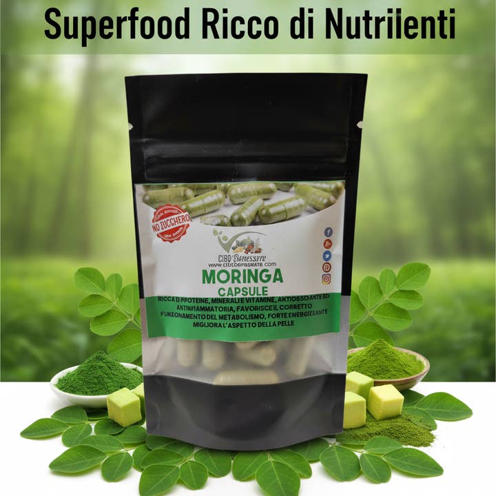 Cibobenessere - Wholesale Oral Supplement/Vitamin - Organic Moringa Capsules2