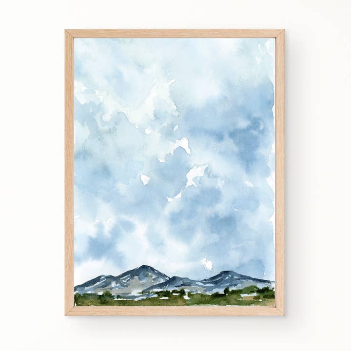 "Sunday Drive" Watercolor Landscape Fine Art Print for wholesale by Shelly Cluff Art