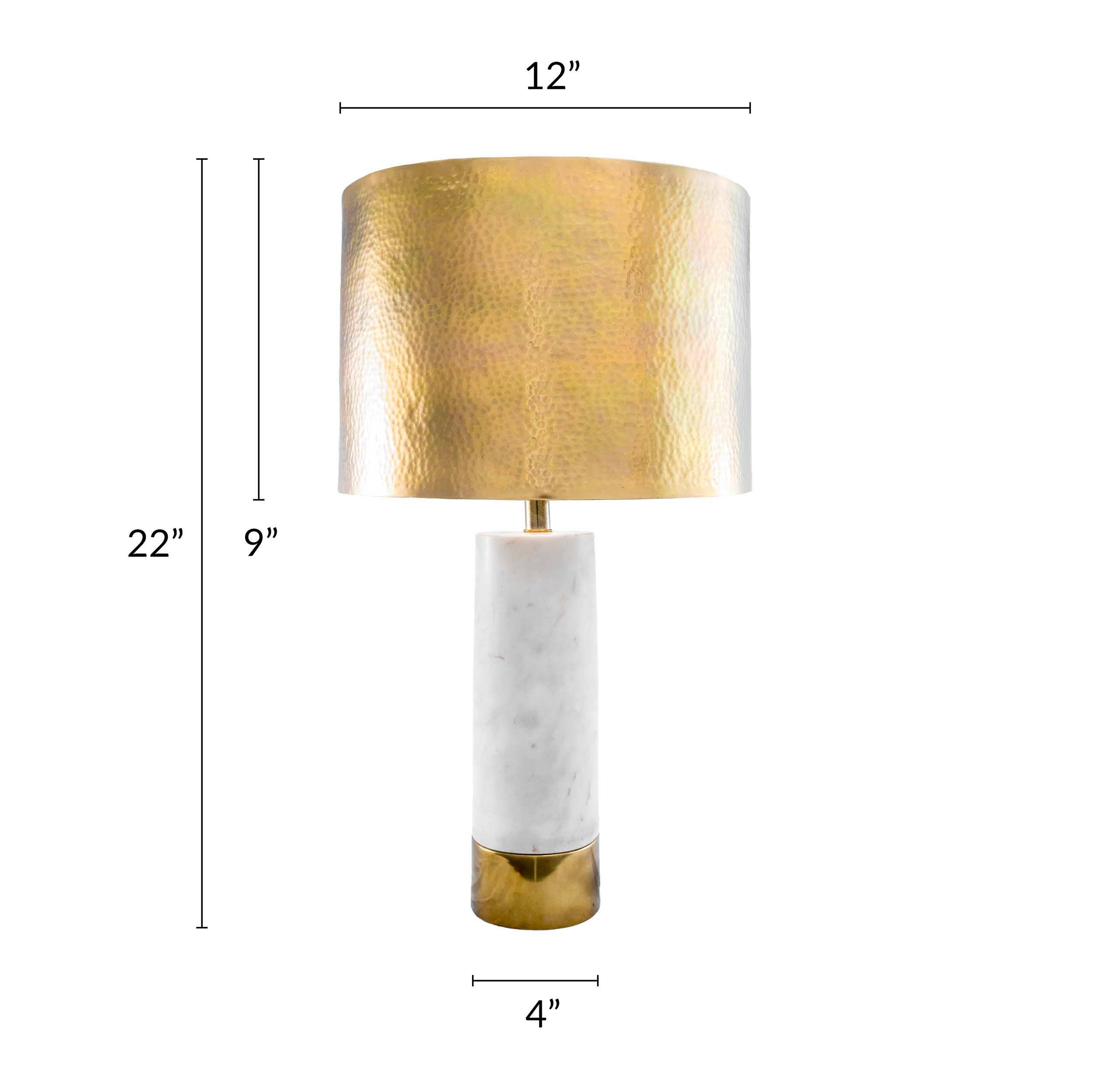 Brass Edina 23" Marble & Iron Table Lamp for wholesale on Faire2