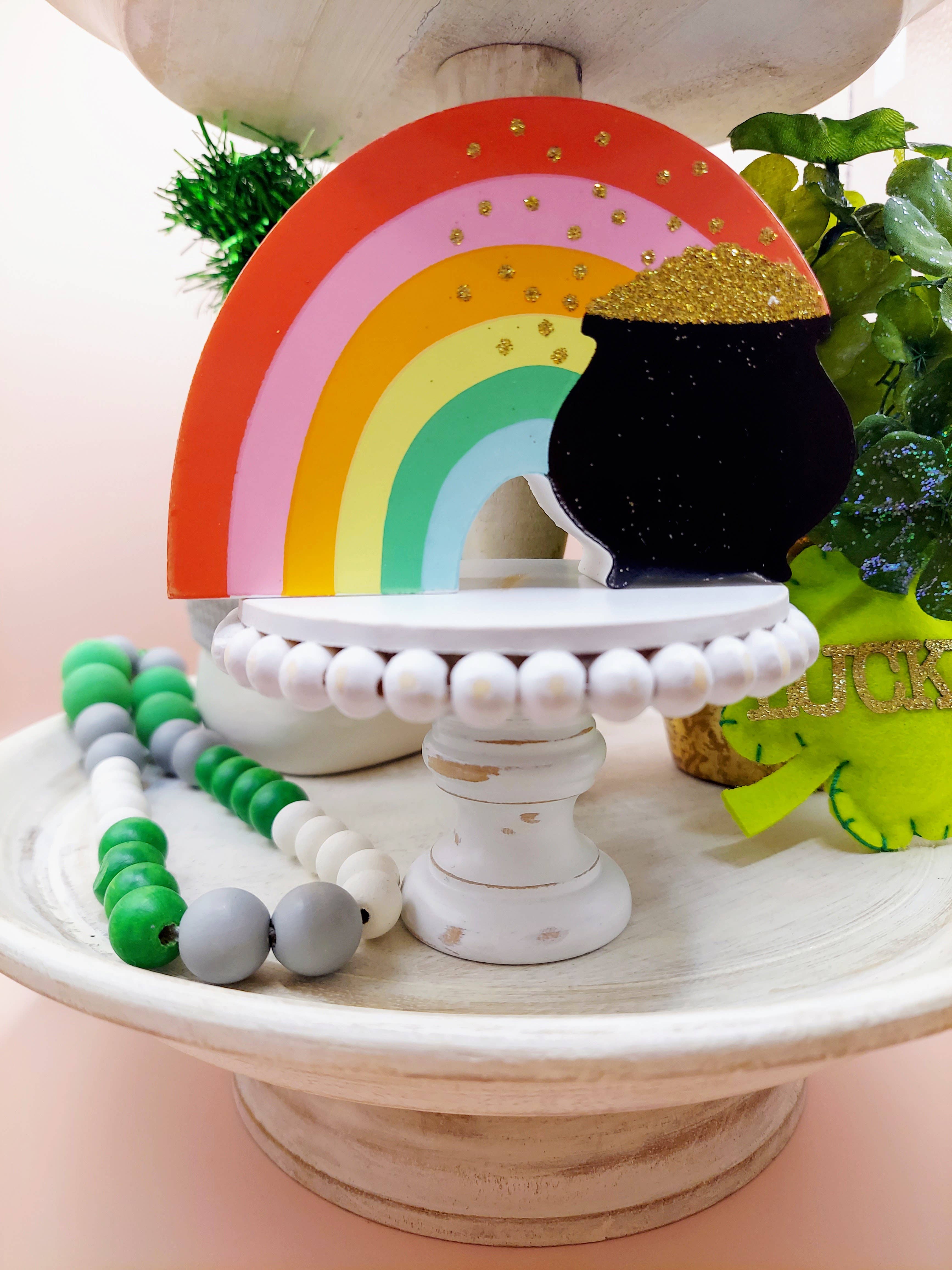 Crafty Wood Studios - Wholesale Desk Riser - 2.5" Mini Beaded Wood Riser, Beaded Farmhouse Riser6