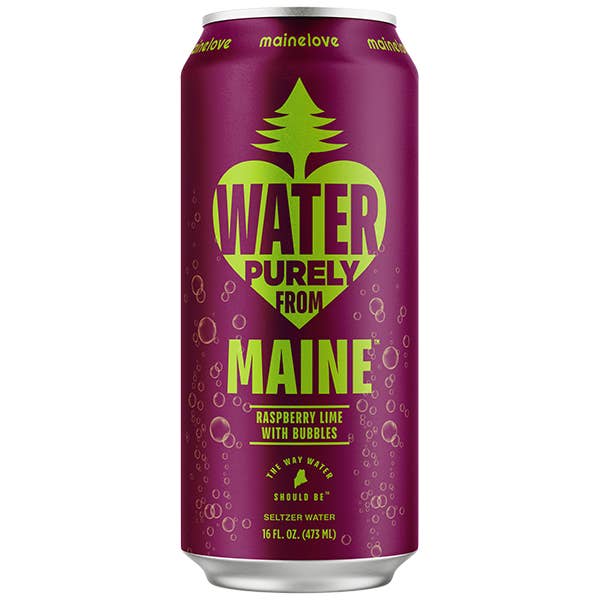 mainelove Raspberry Lime Seltzer 16oz | 12 Pack for wholesale by mainelove