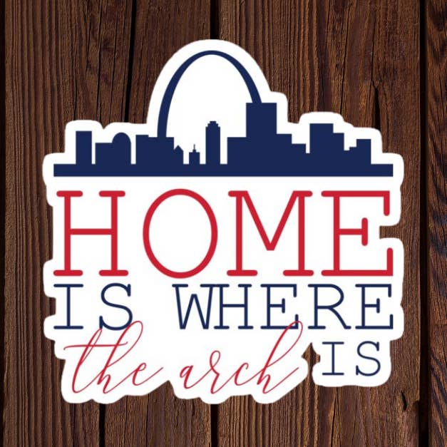 Home is where the arch is sticker for wholesale by Kase Wear