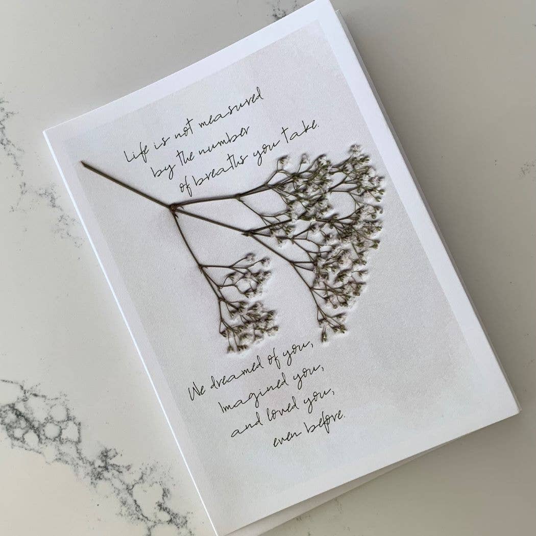Karen Ritz Cards - Wholesale Sympathy Card - Baby's Breath Miscarriage Sympathy Notecard1