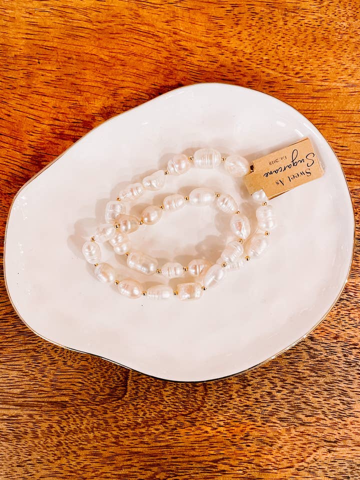 Bracelets à empiler en perles pour la vente par Sweet As Sugarcane