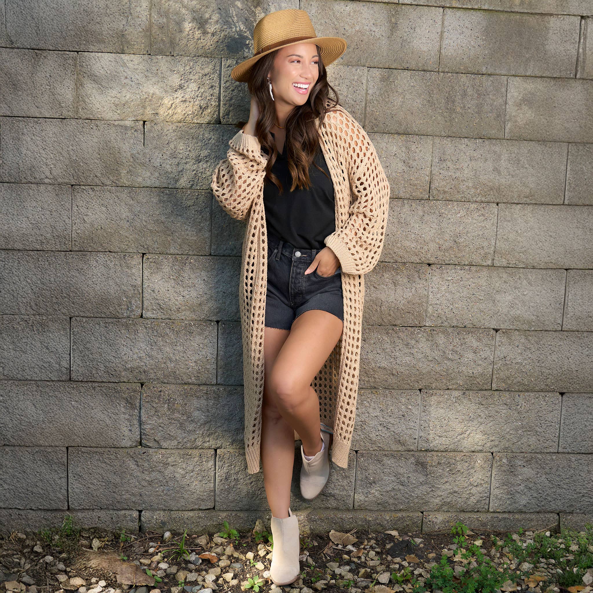 Howard's – Großhandel Strickjacke – Damen – Damenbekleidung in großen Größen Häkel-Cardigan Enya Langarm12