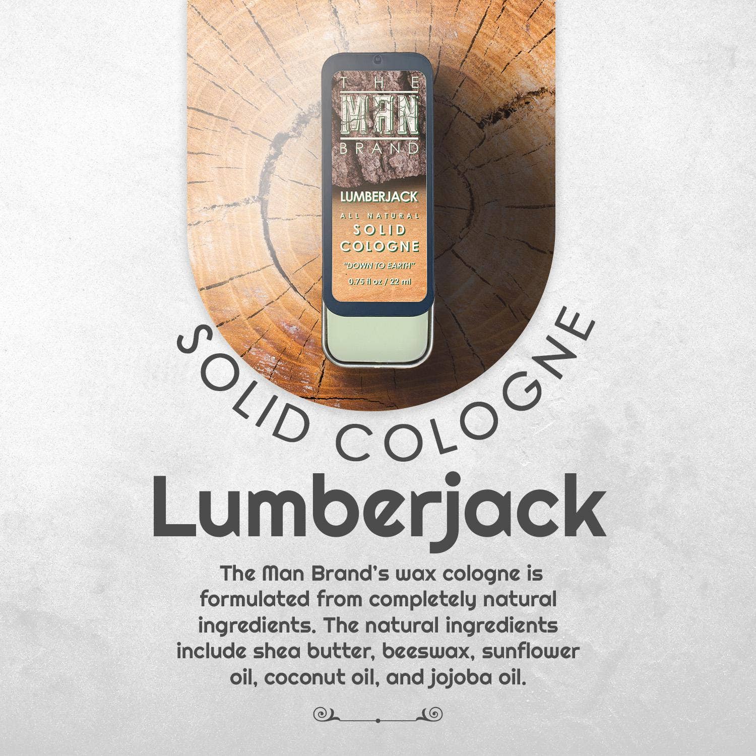 The Man Brand - Wholesale Solid Cologne - Lumberjack Solid Cologne - Vintage Slide Tin - 0.75 Ounce3