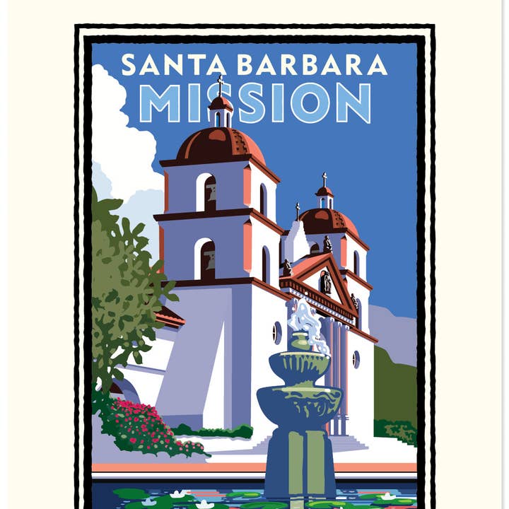 Landmark CA | Old Mission Santa Barbara for wholesale by Legendary Landmark Art Prints