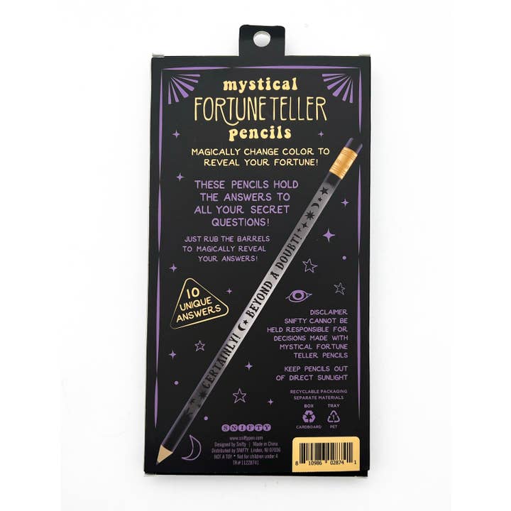 SNIFTY - Wholesale Pencil - MAGIC REVEAL fortune teller pencils - DISPLAY OF 12 SETS