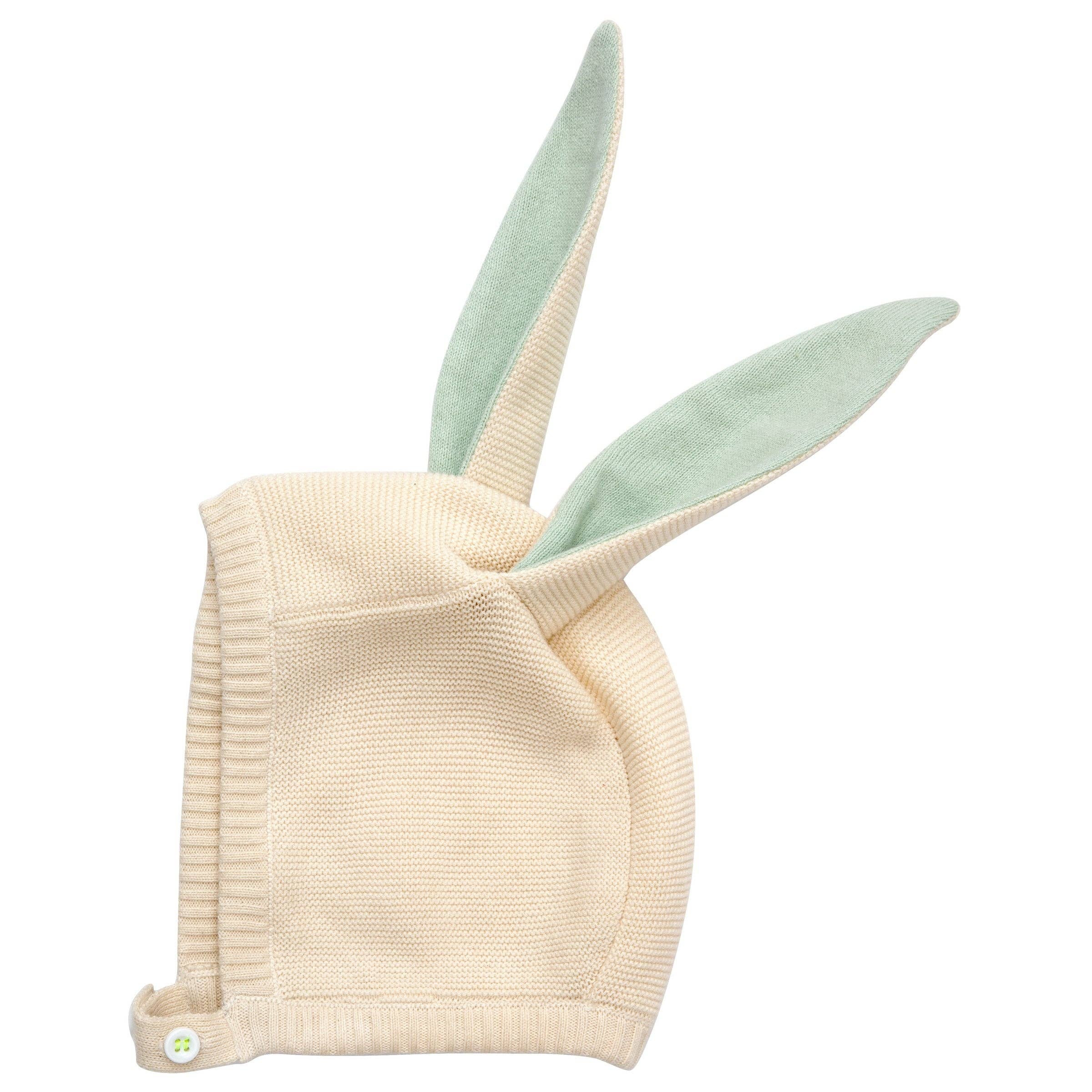 Meri Meri – wholesale Newborn/knit hat – Baby – Mint Bunny Baby Bonnet4