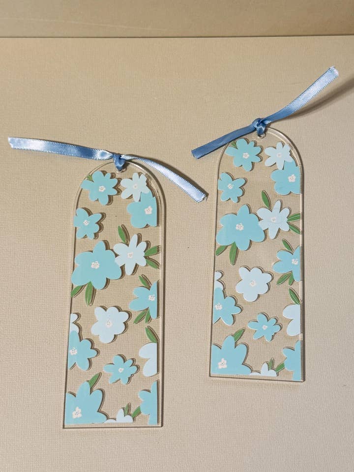 Blue Flower Bookmark for wholesale by The Art of KaGie
