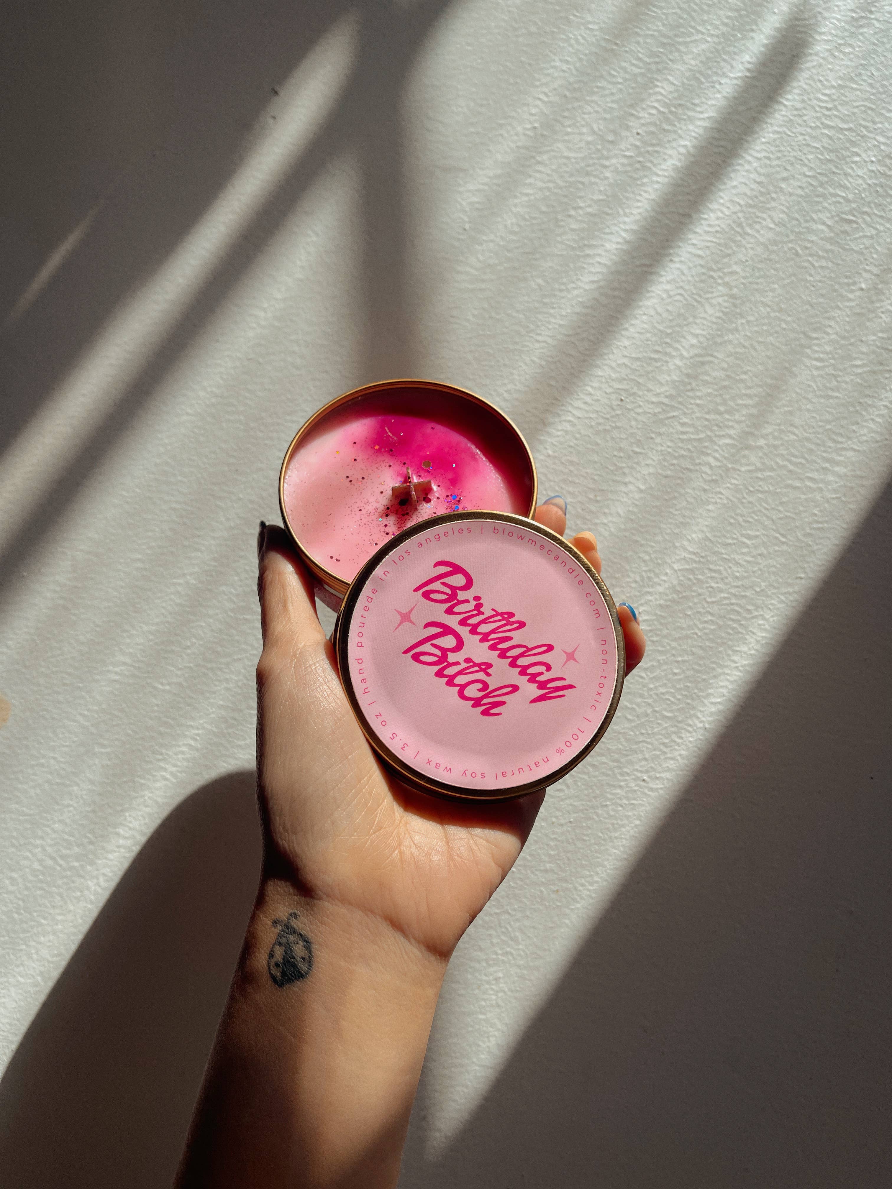 Blow Me Candle Co. - Wholesale Travel Candles - Lil Flicker - Birthday Bitch1