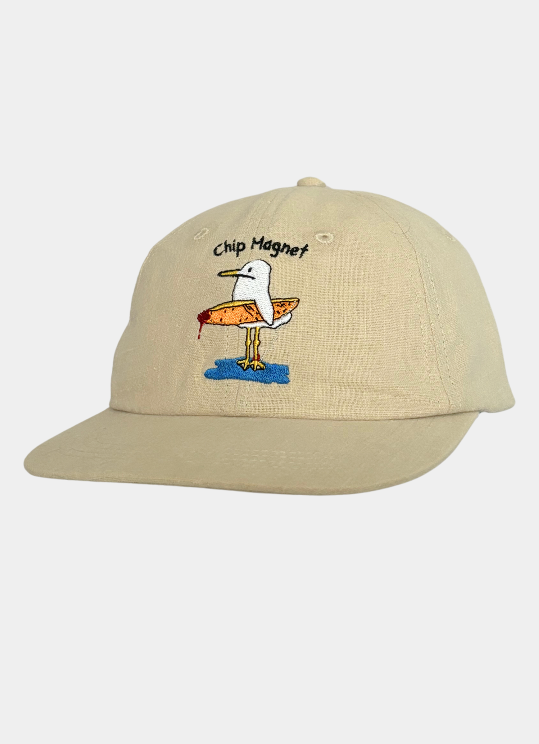 BIRD & HILL. - Wholesale Baseball Cap - Unisex - Chip magnet - Seagull hat - Beige hemp cap - Unisex 1