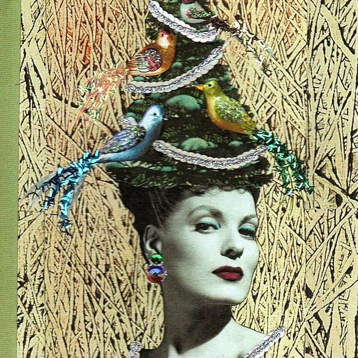 Erica DiPaolo Designs - Wholesale Christmas Card - Christmas Hat Card, Christmas Tree Hat,Maureen O'Hara Card