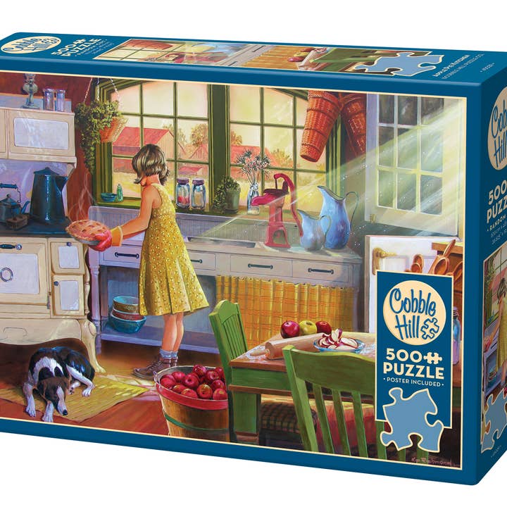 Apple Pie Kitchen 500pc puzzle for wholesale by Outset Games and Cobble Hill Puzzles