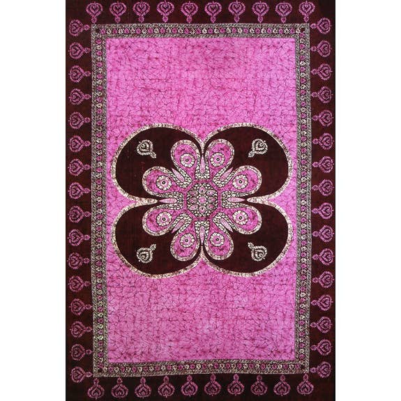 Erblühte Blumen Batik Wandteppich für den Großhandel von Official Store