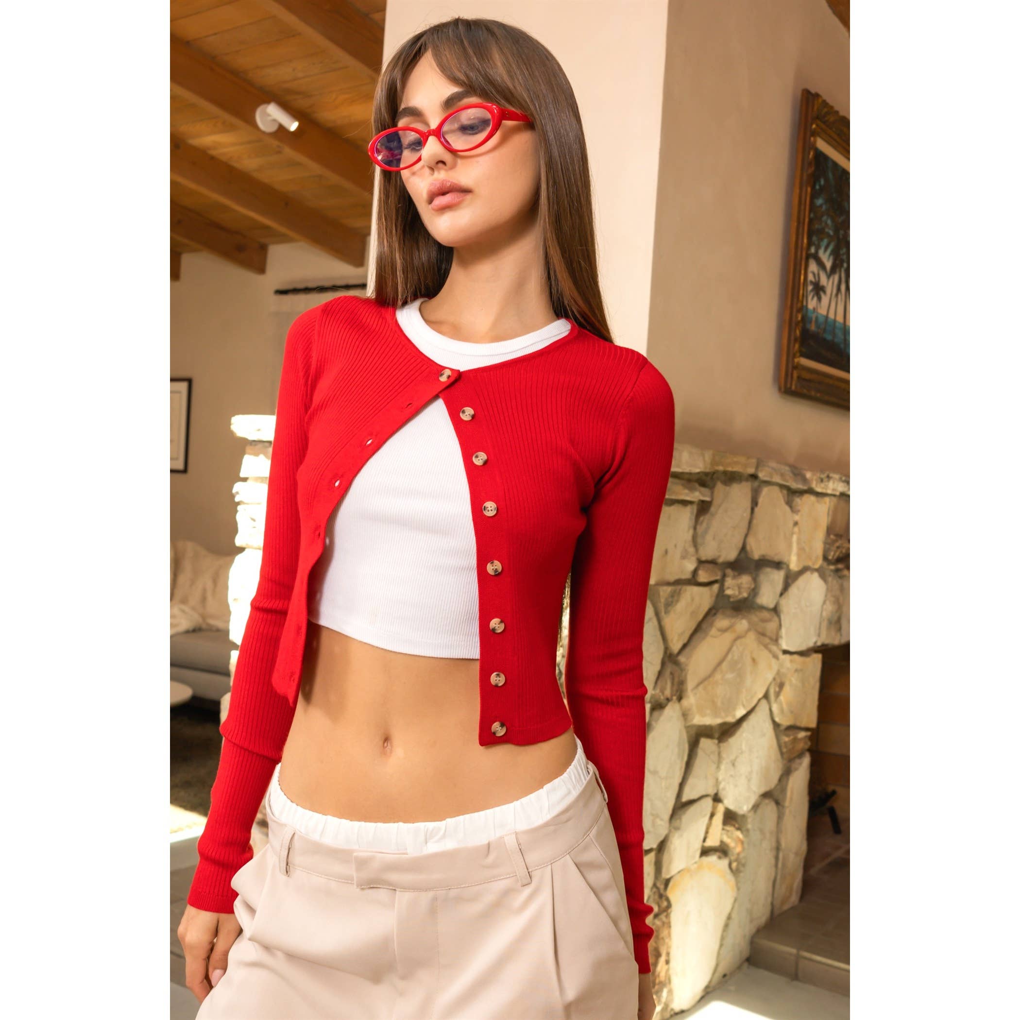 HYFVE - Vendita all'ingrosso Top in maglia - Donna - Top a coste con bottoni17