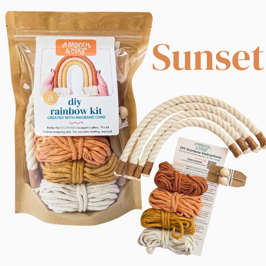 A Branch & Cord - Wholesale DIY Craft Kit - DIY Macrame Rainbow Kit – Fun, Giftable Craft for All Ages16
