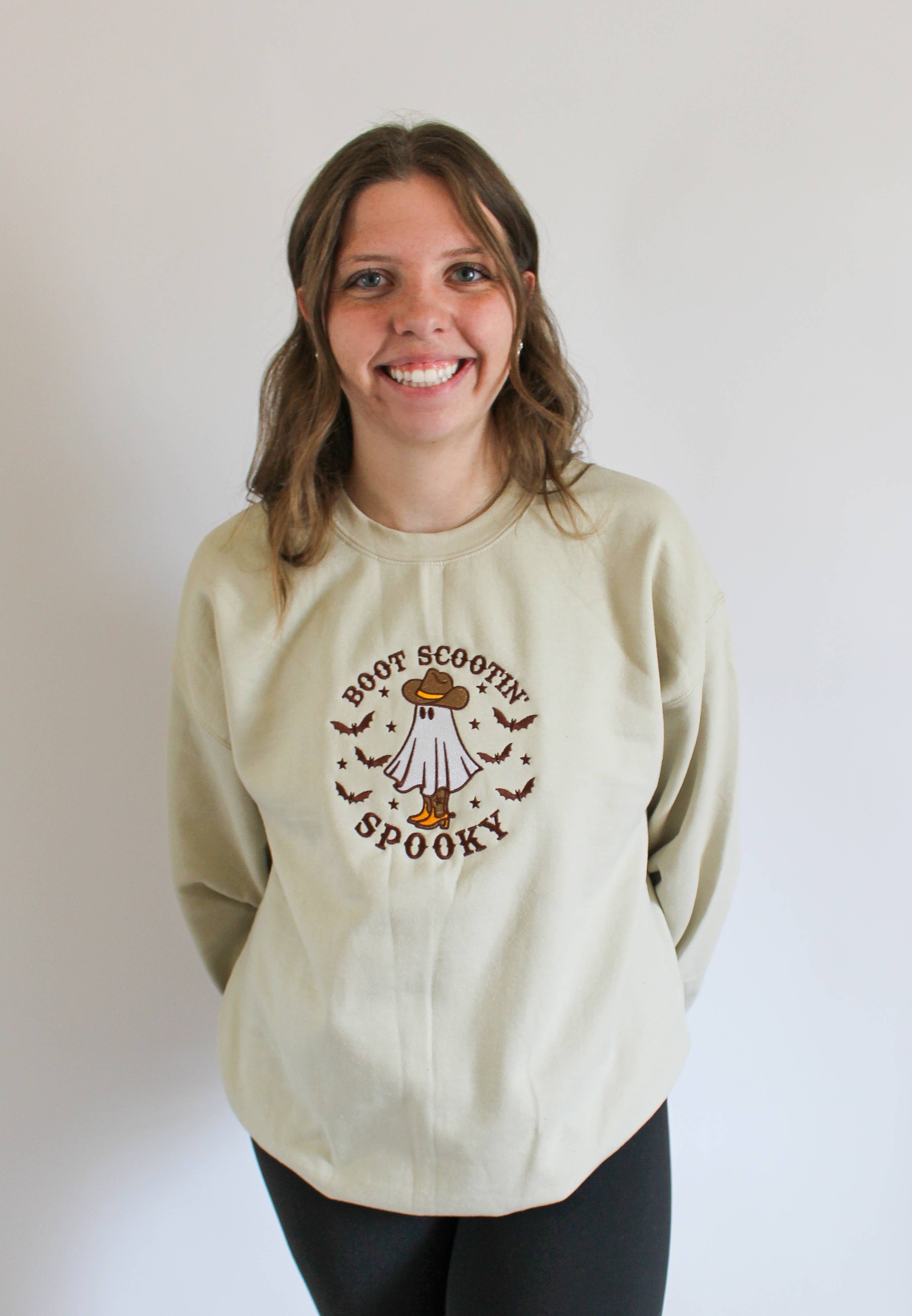 SewGenesis - Wholesale Sweatshirt - Women's - Boot Scootin' Spooky Embroidered Crewneck 4