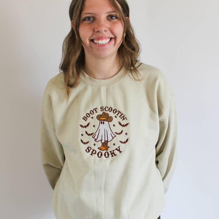 SewGenesis - Wholesale Sweatshirt - Women's - Boot Scootin' Spooky Embroidered Crewneck 4