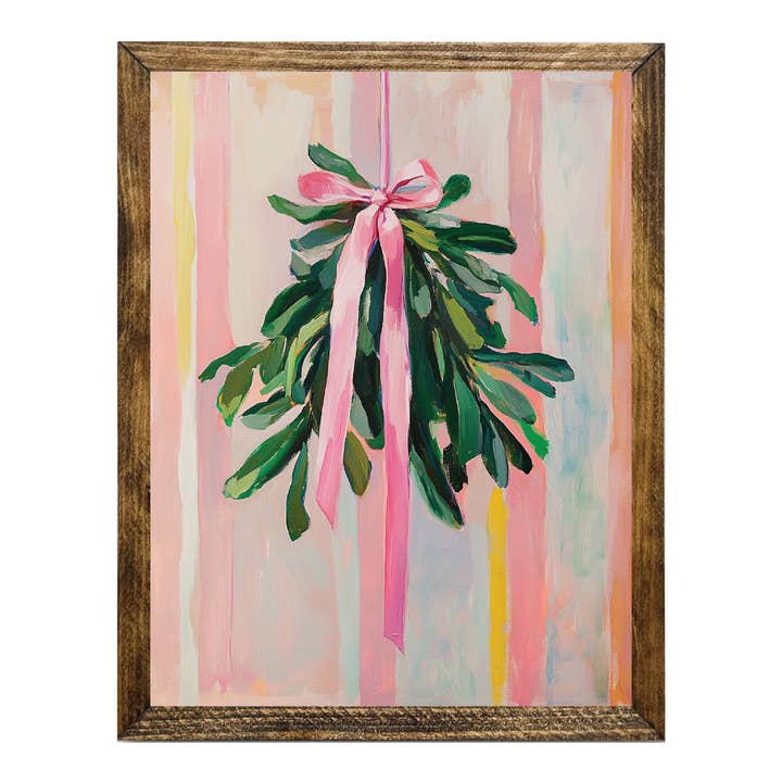 ARTISTIC SERIES TIMBERLAND-MISTLETOE ART PINK STRIPES for wholesale by Jarmz Designs