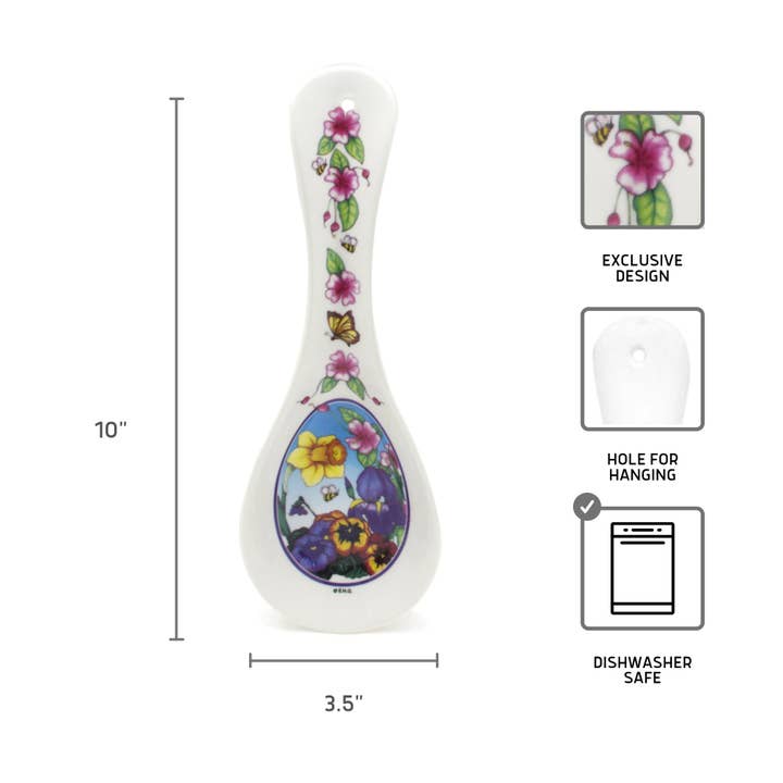 European Heritage Gifts - Wholesale Spoon Rest - European Spring German Ceramic Spoon Rest
