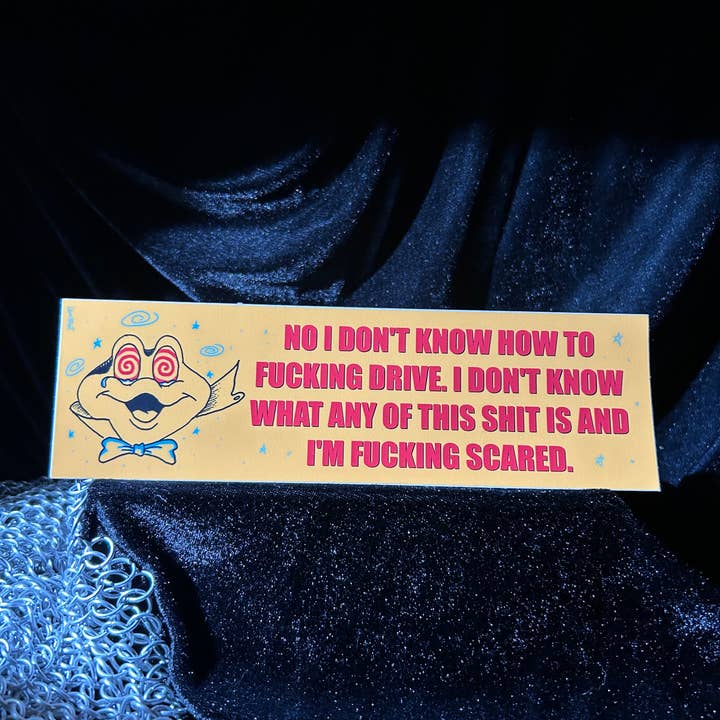 I Think You Should Stop Driving Bumper Sticker 3x10" for wholesale by LambRot Art