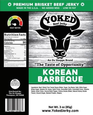 Yoked Jerky - Wholesale Jerky - Yoked Korean Barbeque Beef Jerky