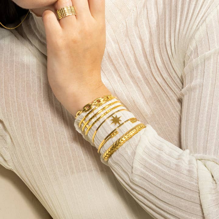 Luxenter - Vendita all'ingrosso Bracciale a polsino - Bracciale finito in oro giallo 18K - Ugri3