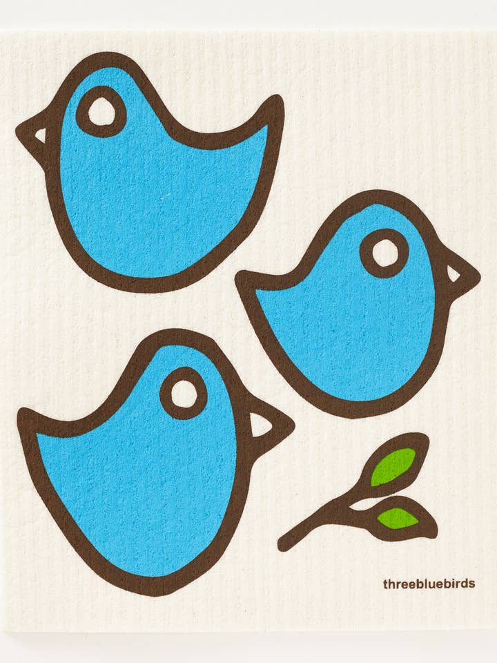 Drie Bluebirds Zweedse vaatdoeken voor wholesale door Three Bluebirds Swedish Dishcloths