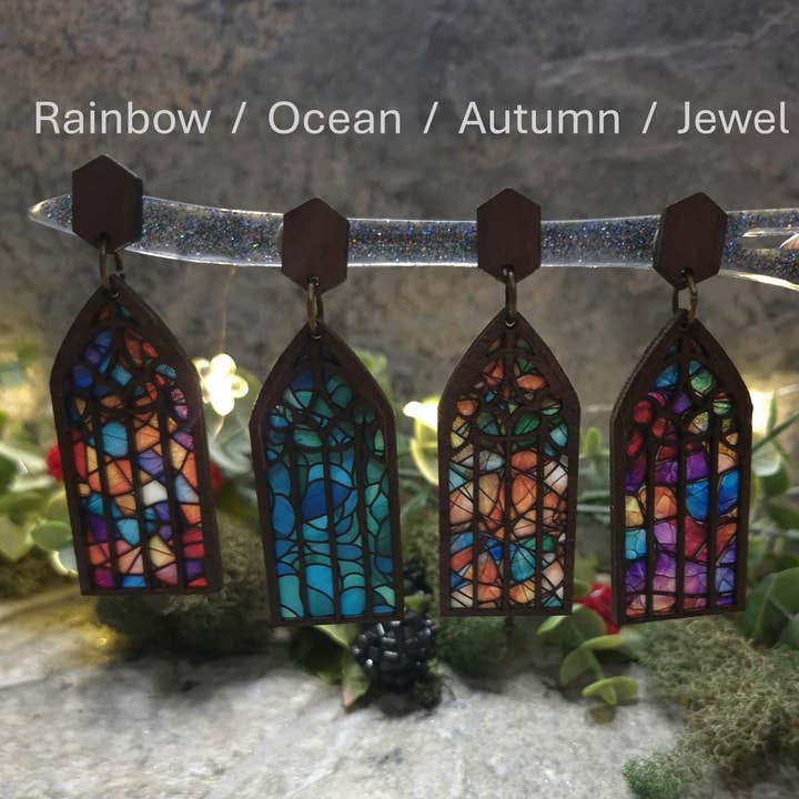 Kraft Kraken - Wholesale Dangle earrings - Cathedral Window Earrings6