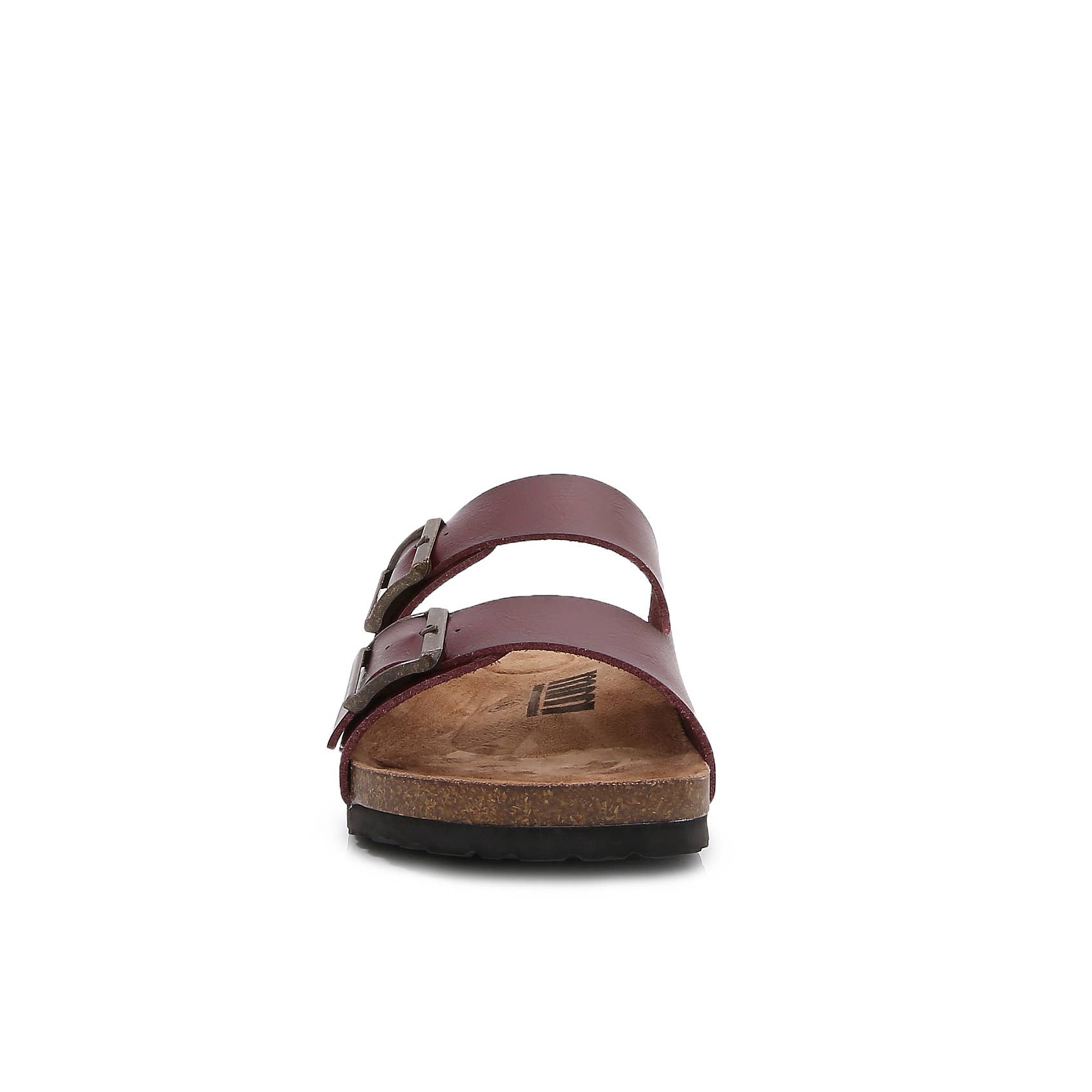 Shop Lev - Wholesale Sandaal - Dames - Sandalen met dubbele kunstleren riem en haak van zacht kurk14