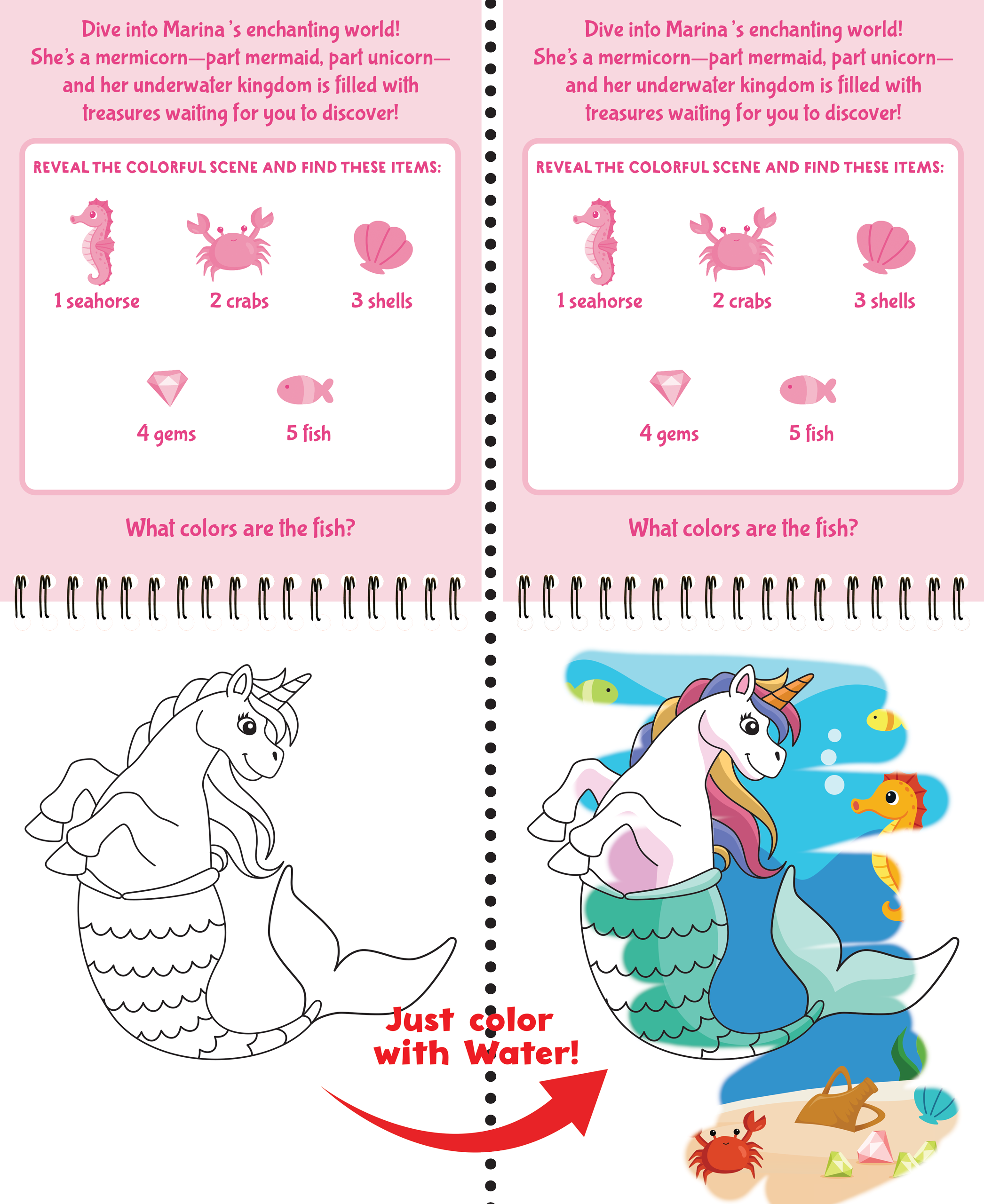 Peter Pauper Press - Wholesale Book - Kids - Color With Water - Unicorns3