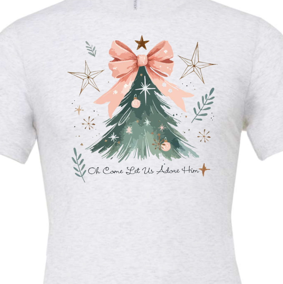 Kiki's Boutique - Vente T-shirt sérigraphié – femme - T-shirt Oh Come Let Us Adore Him2