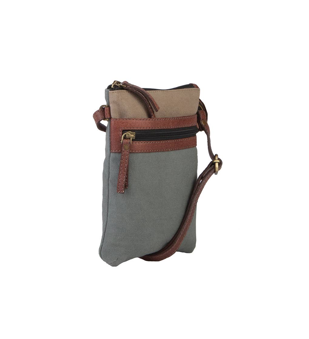 Mona B. - Wholesale Crossbodytas - Dames - Ava Up-Cycled Canvas schoudertas voor dames4